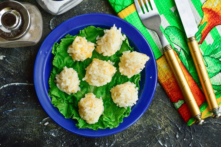 Rice cheese balls - an original and hearty snack