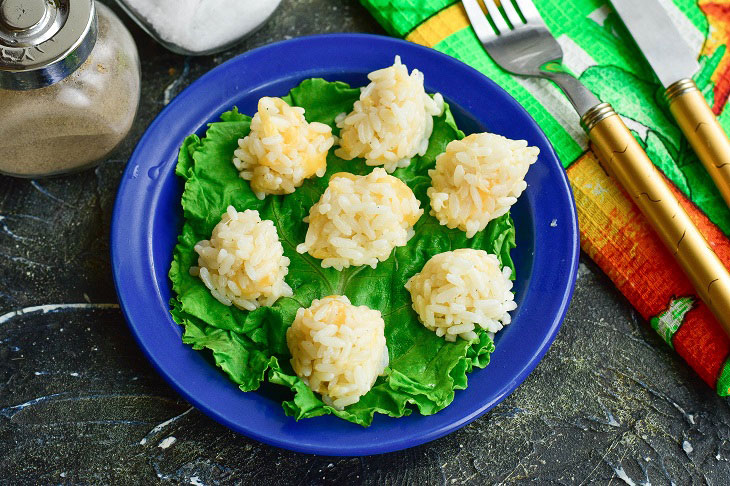 Rice cheese balls - an original and hearty snack