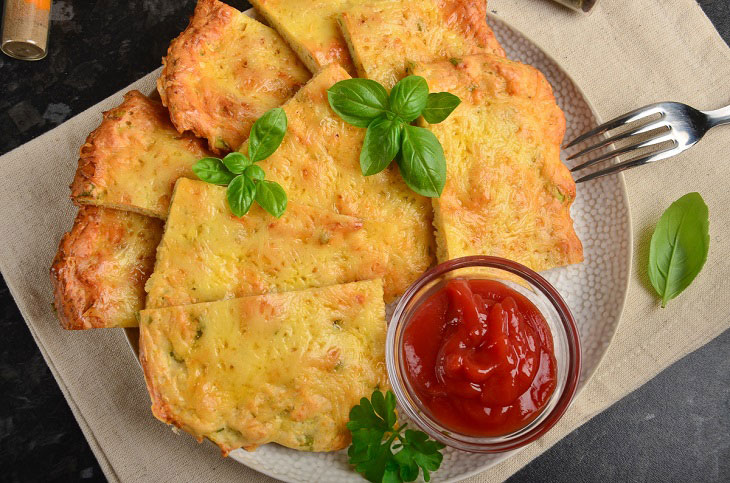 Cheese bread from zucchini - a delicious and quick snack