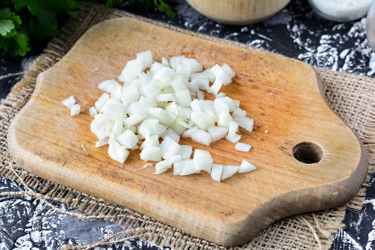 Homemade Gagauz pies with cabbage in a pan - lush and airy