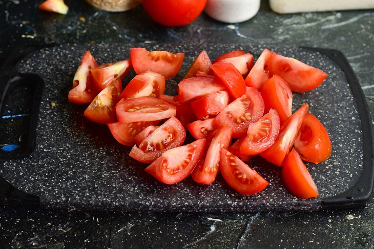 Lightly salted tomatoes and cucumbers in a bag - a simple and tasty recipe