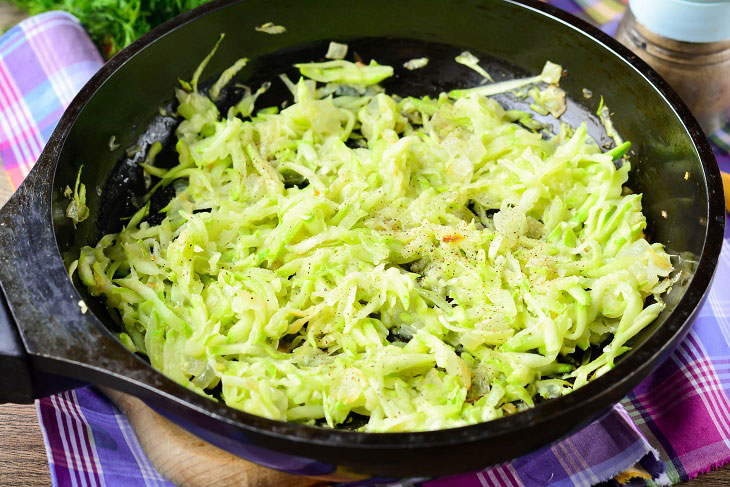 Zucchini in Fözelek sour cream - a traditional Hungarian dish