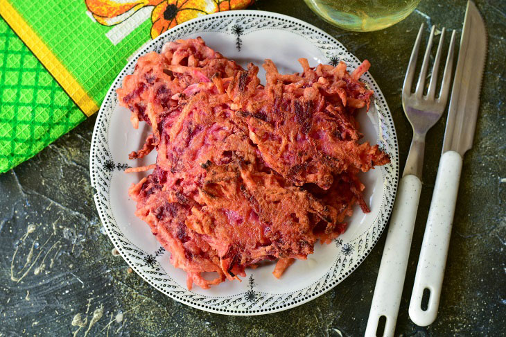 Beetroot and potato pancakes - an interesting vegetable snack