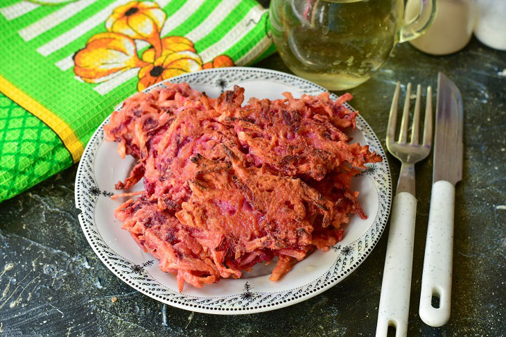 Beetroot and potato pancakes - an interesting vegetable snack