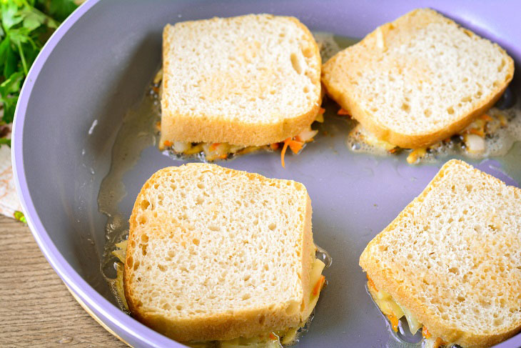 Hot sandwiches "Young Lady Peasant Woman" - a tasty and budget snack