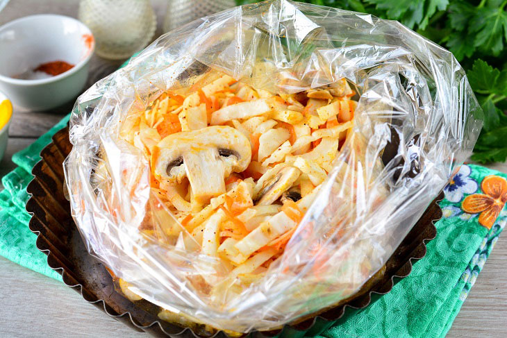 Miracle cabbage in a bag - a tasty, juicy and bright snack