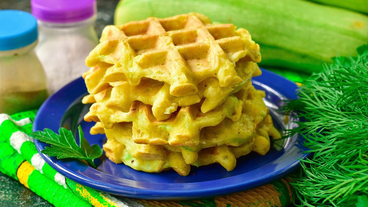 Zucchini waffles – a low-calorie and healthy snack