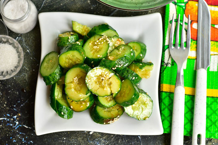 Broken cucumbers in Chinese style - an unusual and spicy snack