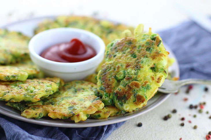 Pancakes with green onions - simple, tasty and fast