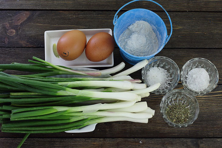 Pancakes with green onions - simple, tasty and fast