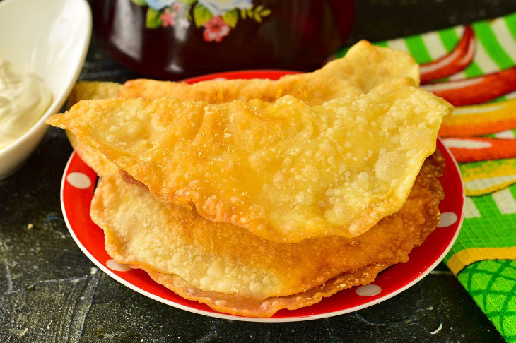 Chebureks with cheese - hearty, crispy and very tasty