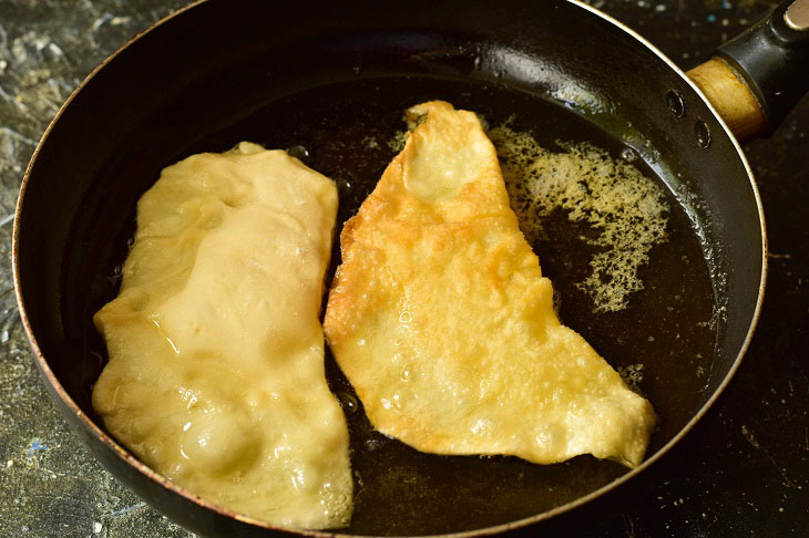 Chebureks with cheese - hearty, crispy and very tasty