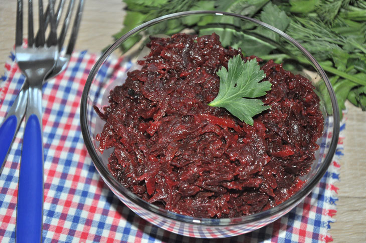 Beet caviar - an inexpensive, simple and tasty vegetable snack