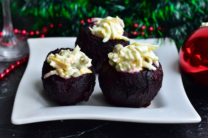 Stuffed beets - a quick and tasty vegetable snack for the holiday