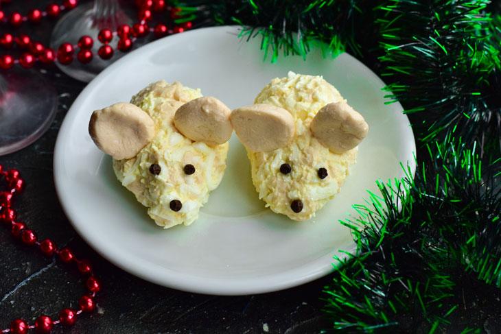 Cheese mice for the New Year - very festive and beautiful