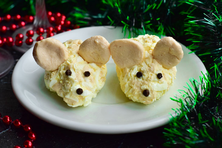 Cheese mice for the New Year - very festive and beautiful