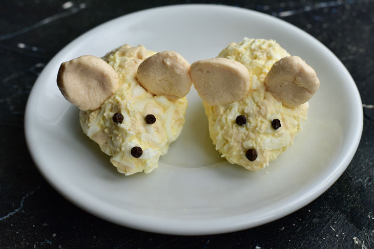 Cheese mice for the New Year - very festive and beautiful