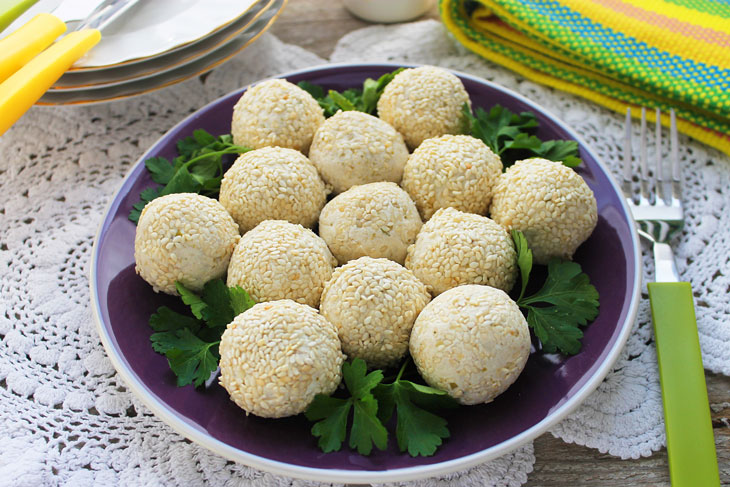 Chicken balls with olives - they will successfully decorate any holiday table