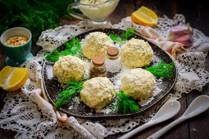 Cheese "Snowballs" - an incomparable snack on the festive table