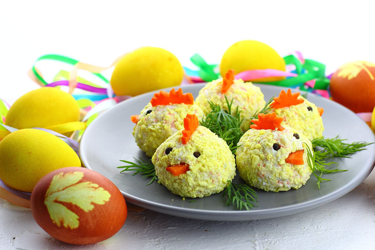 Snack "Chickens" on the festive table - will delight both adults and children