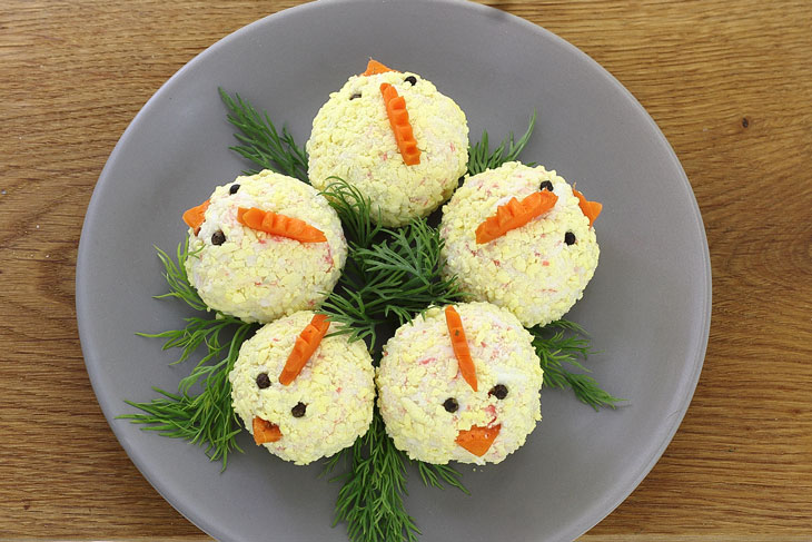 Snack "Chickens" on the festive table - will delight both adults and children