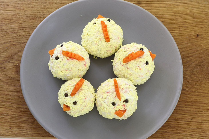 Snack "Chickens" on the festive table - will delight both adults and children