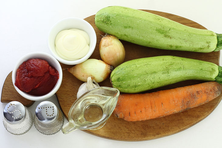 Squash caviar in pieces - a step by step recipe with a photo