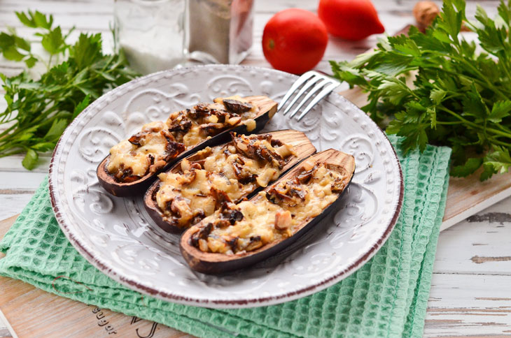 Baked eggplant with cheese and walnuts - an incomparable taste