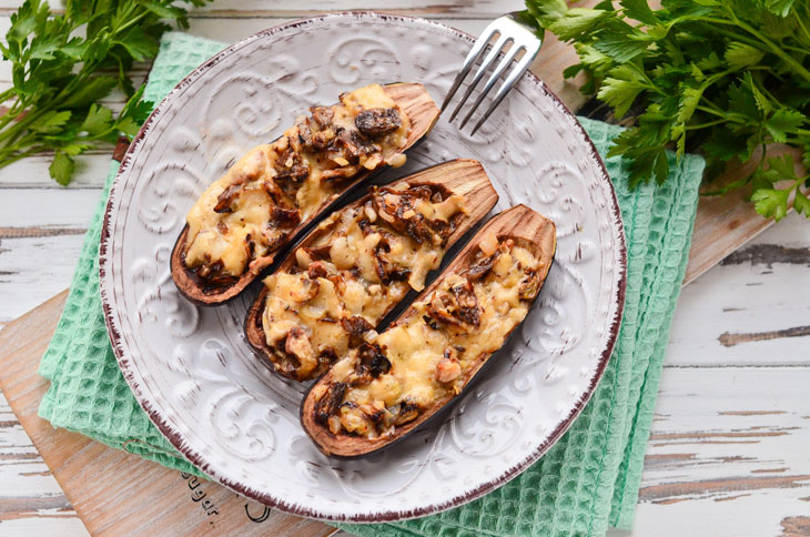 Baked eggplant with cheese and walnuts - an incomparable taste
