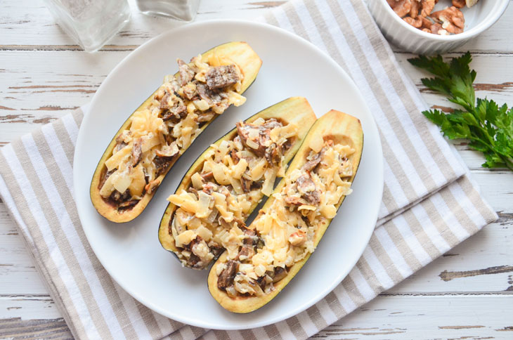 Baked eggplant with cheese and walnuts - an incomparable taste