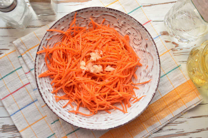 Korean-style carrots in 30 minutes - a step-by-step recipe with a photo