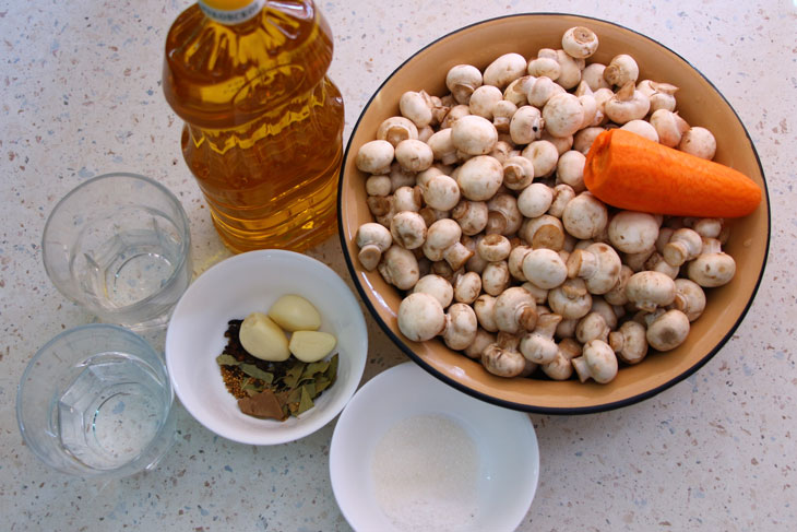 Pickled mushrooms with carrots in 10 minutes - you will no longer buy store-bought