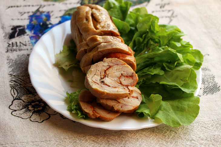 Steamed chicken thigh roll - dietary, tasty and beautiful