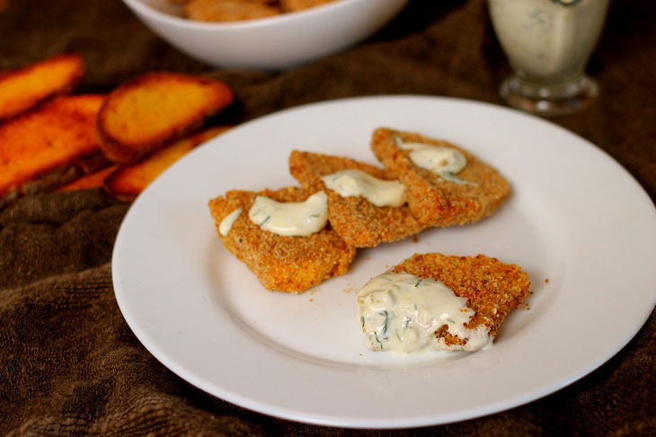 Baked potatoes in breadcrumbs - a very simple recipe