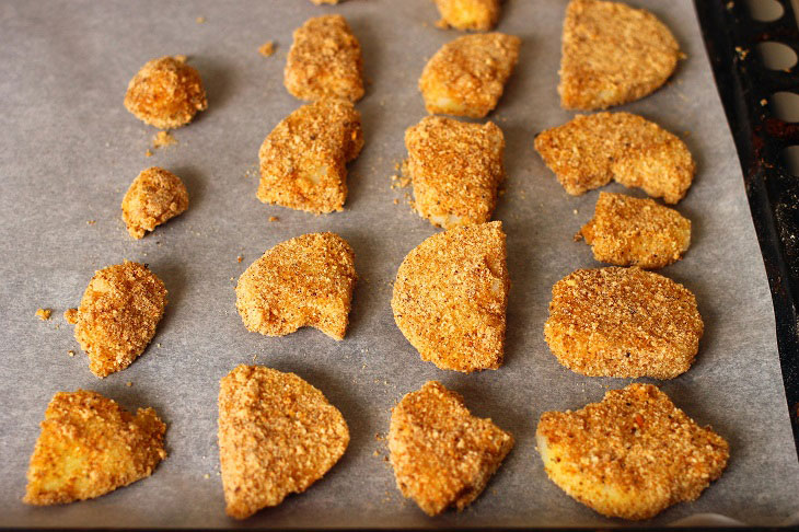 Baked potatoes in breadcrumbs - a very simple recipe