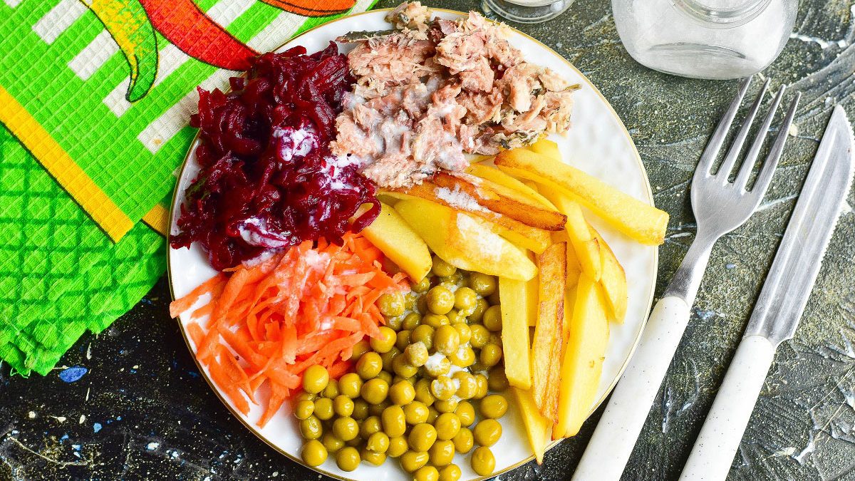 Salad “Garden” – bright and quite healthy