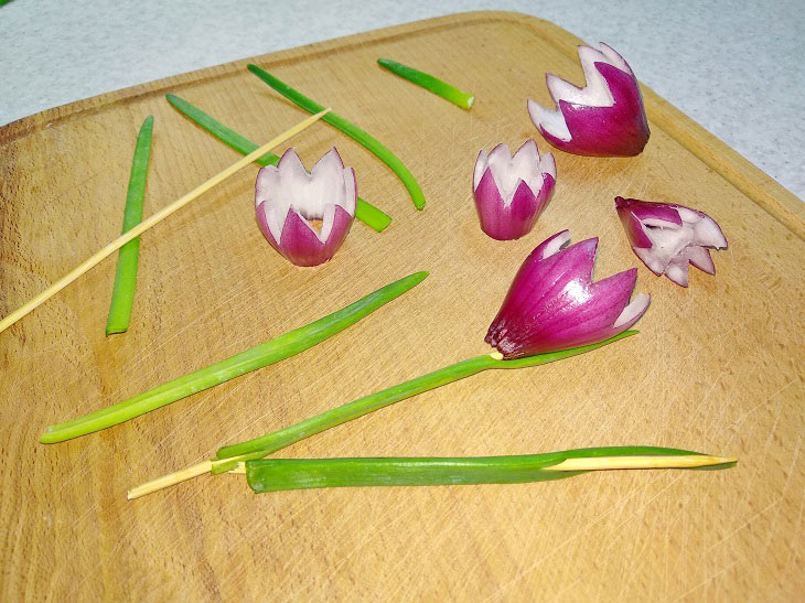 Spring salad "Crocuses" - festive and tasty