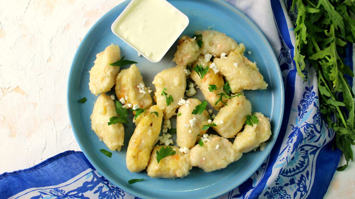 Potato gnocchi with salmon – very tender and tasty
