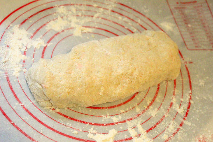 Potato gnocchi with salmon - very tender and tasty