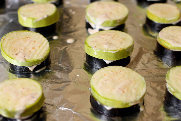 Vegetable turrets with cheese in the oven - an interesting summer recipe