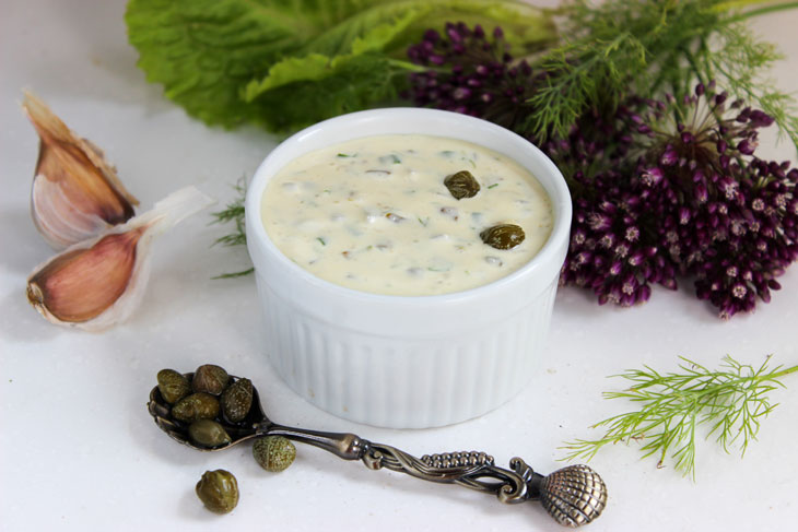 Homemade tartar sauce with mayonnaise. A quick recipe when guests are already on the doorstep!