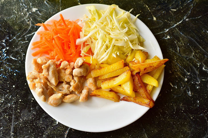 Salad "Chafan" with chicken - an original and bright recipe