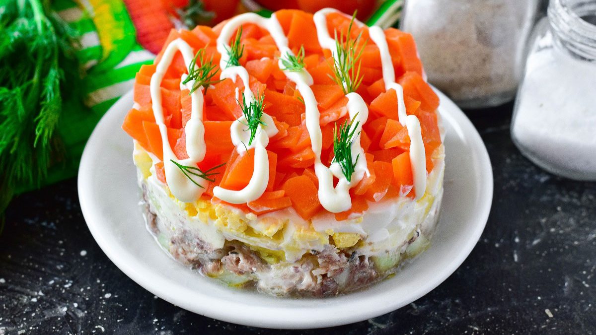 Salad “Sardines under a fur coat” – bright and festive