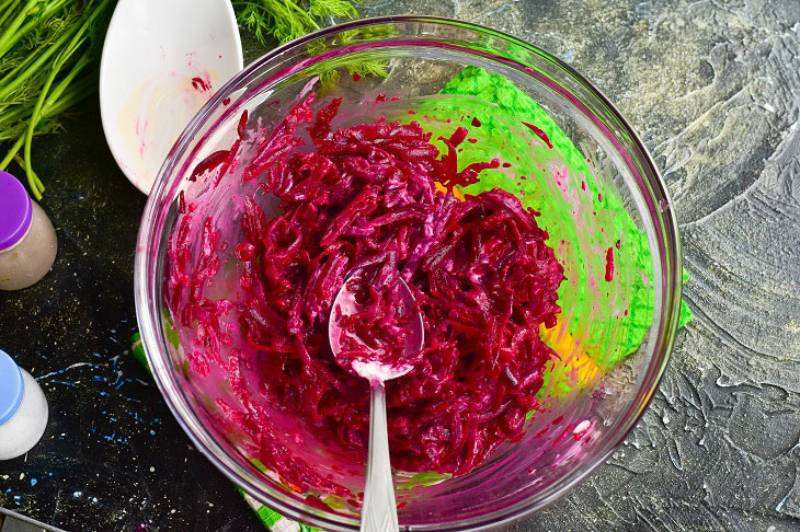 Salad "Beetroot" with garlic - spicy and fragrant