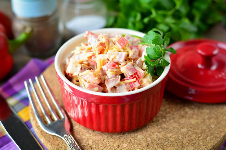 Salad "Italian" with crab sticks - unusual and tasty