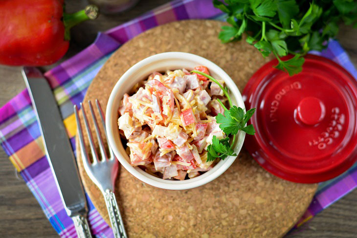 Salad "Italian" with crab sticks - unusual and tasty