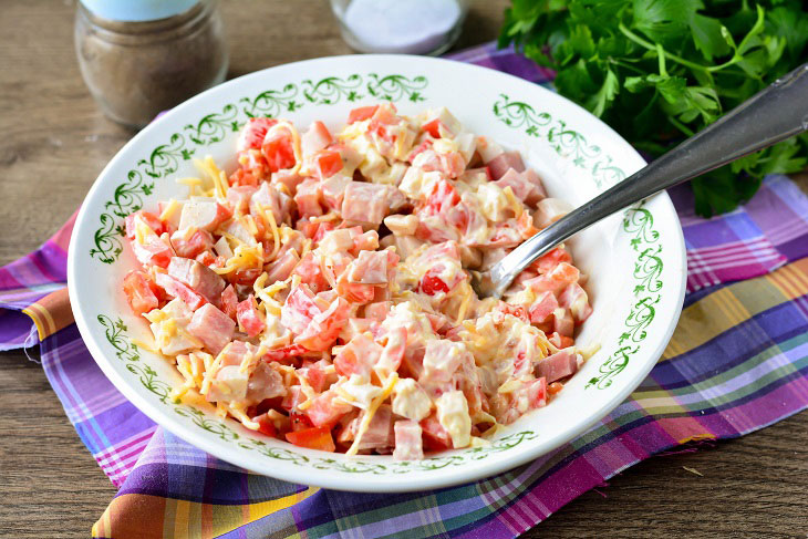 Salad "Italian" with crab sticks - unusual and tasty