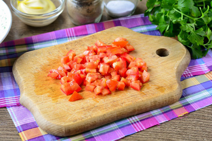 Salad "Italian" with crab sticks - unusual and tasty