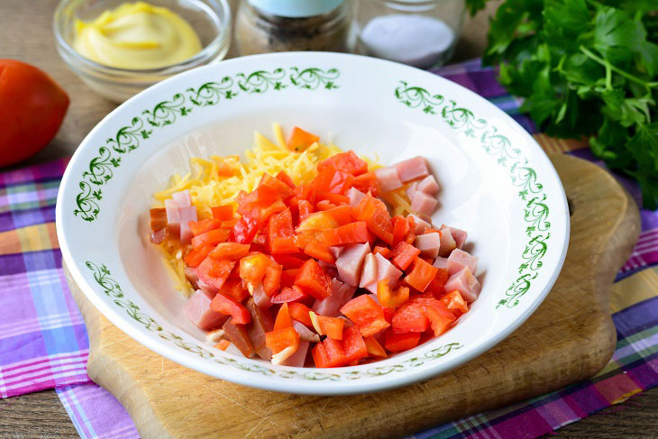 Salad "Italian" with crab sticks - unusual and tasty