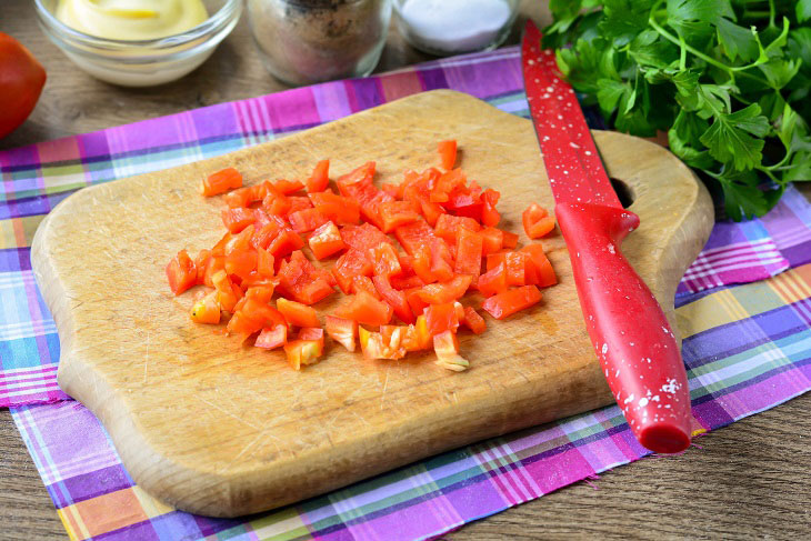 Salad "Italian" with crab sticks - unusual and tasty